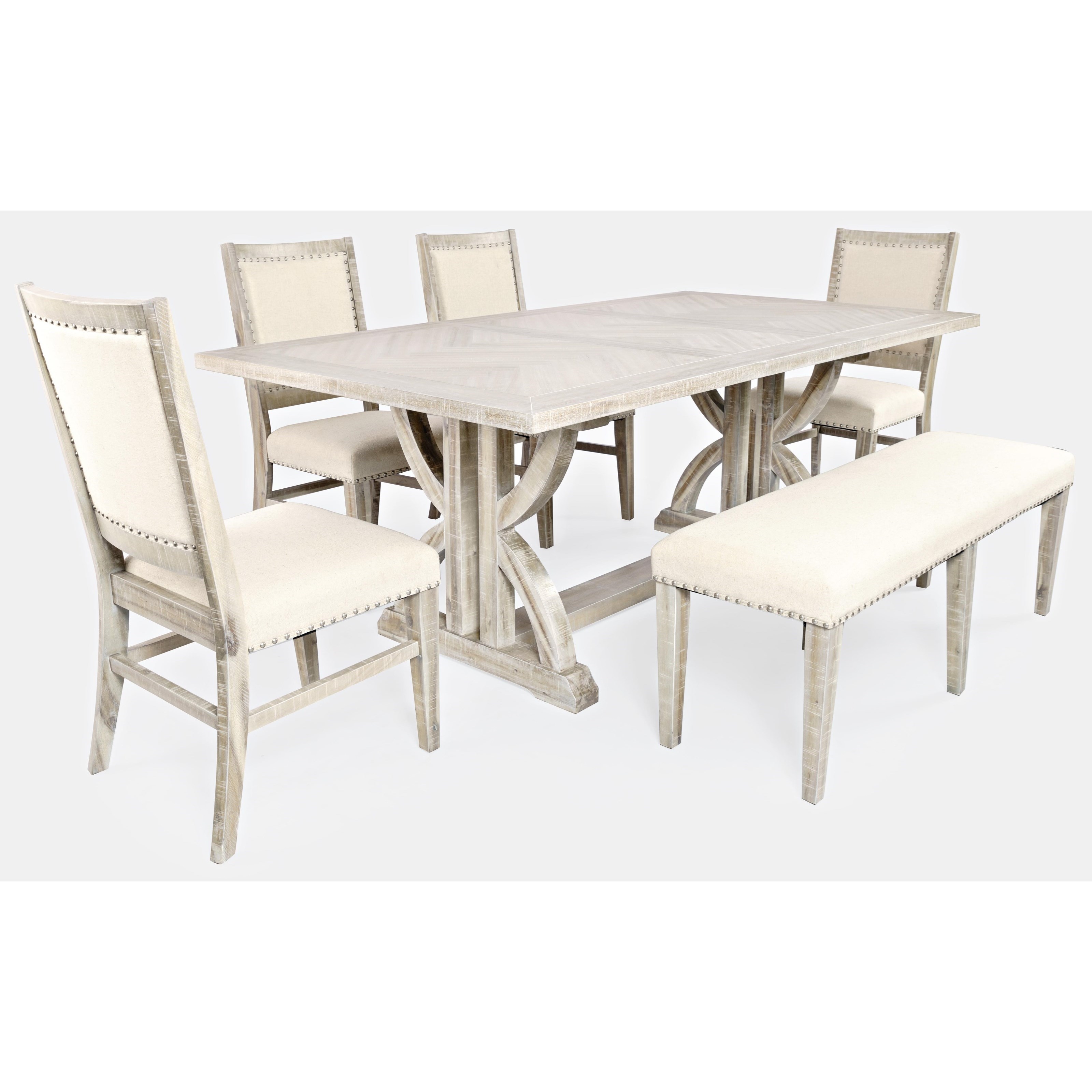 Jofran Fairview 6PC 1933 78 Dining 6 Piece Dining Table and Chair